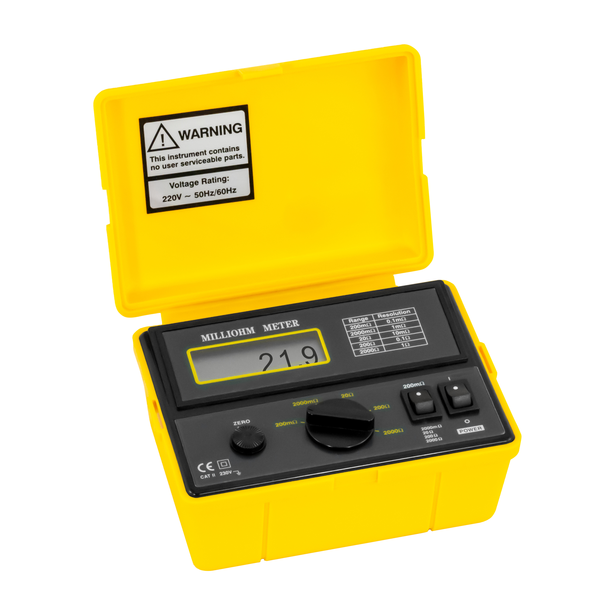 PCE Milliometer PCE-MO 2001 — Large 31/2 Positions LCD Display, Measures Binding Energy in Mines, Planes, Boats, Industrial and Home Installations, Model# PCE-MO 2001